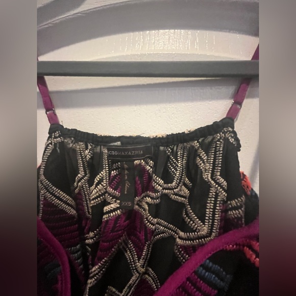 BCBG MAXAZRIA Embroidered Empire Waist Camisole Strappy Top XXS - Picture 6 of 9